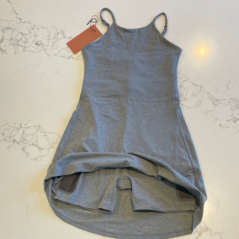 NWT Girlfriend Collective Gray Sleeveless Athletic Dress
